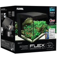 Fluval FLEX Aquarium Kit,9 Gallon Black