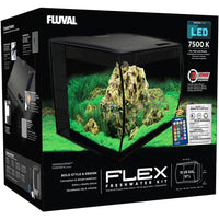 Fluval FLEX Aquarium Kit, 15 Gallon Black