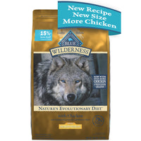Blue Buffalo Wilderness High Protein Natural Healthy Weight Adult Dry Dog Food plus Wholesome Grains, Chicken 28 lb. bag