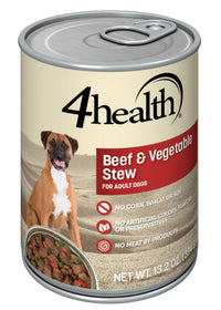 4health with Wholesome Grains Beef & Vegetable Stew Canned Dog Food, 13.2 oz.
