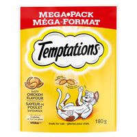 TEMPTATIONS Classic Crunchy and Soft Cat Treats Tasty Chicken Flavor, 6.3 oz. Pouch