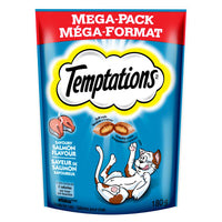 TEMPTATIONS Classic Crunchy and Soft Cat Treats Savory Salmon Flavor, 6.3 oz. Pouch