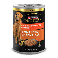 Purina Pro Plan Grain Free Complete Essentials Classic Pate Dog Food, Chicken and Carrots Entrée