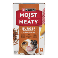 Purina Moist and Meaty Burger With Cheddar Cheese Flavor Dry Soft Dog Food Pouches
