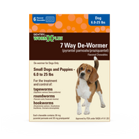 Sentry WormX Plus 7 Way DeWormer Dog SM 6CT