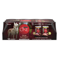 Purina ONE True Instinct Tender Cuts in Gravy With Real Turkey and Venison, and With Real Chicken and Duck High Protein Wet Dog Food Variety Pack