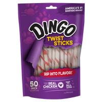 Dingo Twist Sticks Chicken 50pk