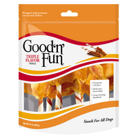 Good N Fun Triple Flavor Wings Dog Treat 12oz