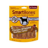 SmartBones Dog Treat Chicken Wrapped Stuffed Twistz 10pk