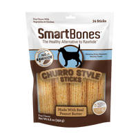 Smartbones Dog Treat Churro and Peanut Butter Large 14pk