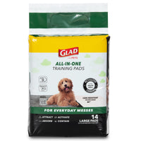 Glad for Pets Black Charcoal Puppy Pads, All-in-One | Puppy Potty Training Pads, 14 count
