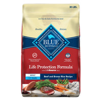 Blue Buffalo Life Protection Formula Adult Dry Dog Food, Helps Build and Maintain Strong Muscles, Made with Natural Ingredients, Beef & Brown Rice Recipe, 30-lb Bag