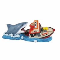 Penn-Plax Jaws Officially Licensed Fish Tank and Aquarium Decoration - Boat Attack - Small