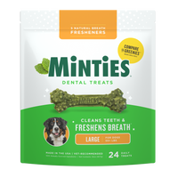 Minties Dog Dental Bone Treats Large 32oz