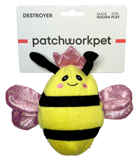Patchwork Pet Prickles Queen Bee with Bumble Bee Dog Toy