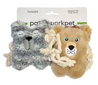 Patchwork Pet Greybar Bear and Lion Duo Dog Toy