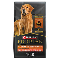 Purina Pro Plan Complete Essentials Shredded Blend Salmon and Rice Dog Food Dry Formula with Probiotics for Dogs
