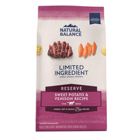 Natural Balance Limited Ingredient Reserve Grain Free Dry Dog Food, Sweet Potato & Venison Recipe, 4 lbs.