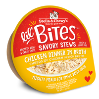 Stella & Chewy's Lil Bites Savory Stews Chicken Dinner in Broth for Dogs- 2.7 oz. Cup