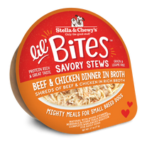 Stella & Chewy's Lil Bites Savory Stews - Beef & Chicken Dinner in Broth for Dogs - 2.7 oz. Cup