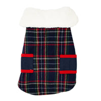 PLAID SHERPA COLLARED COAT