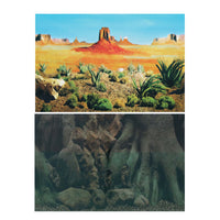 Reptology Double Back Terrarium Background Desert/Tree Trunk - Fits Up To 29 Gallons