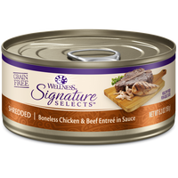 Wellness Signature Selects Grain Free Natural White Meat Chicken and Beef Entree in Sauce Wet Canned Cat Food