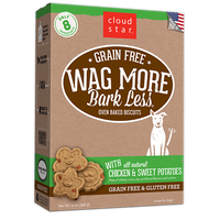 Cloud Star Wag More Bark Less Oven Baked Grain Free Chicken and Sweet Potatoes Dog Treats