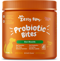 Zesty Paws Probiotic Bites with Digestive Enzymes Pumpkin Soft Chews for Dogs