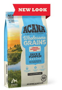ACANA Wholesome Grains, Duck & Pumpkin Recipe, Limited Ingredient Diet Dry Dog Food