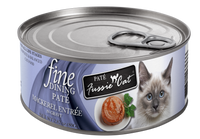 Fussie Cat Fine Dining Pate Mackerel Entree Wet Cat Food, 2.82oz