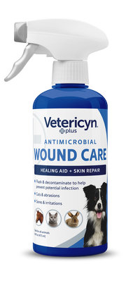 Vetericyn Plus Antimicrobial All Animal Wound Care Spray, 16-ounce