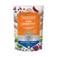 Instinct Raw Longevity Adult Ages 7+ Freeze-Dried Chicken Bites Dog Food, 9.5 oz. Bag