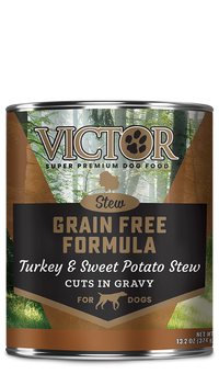 VICTOR Grain Free Formula Turkey & Sweet Potato Stew Cuts in Gravy for Dogs