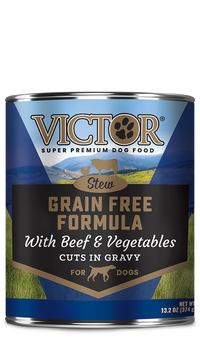 VICTOR Grain Free Formula with Beef and Vegetables Stew Cuts in Gravy for Dogs