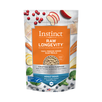 Instinct Raw Longevity Adult Freeze Dried Pollock Bites Dog Food, 9.5 oz. Bag