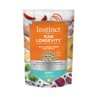 Instinct Raw Longevity Puppy Freeze-Dried Chicken Bites Dog Food, 9.5 oz. Bag